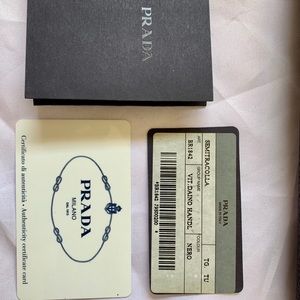 Prada Vitello Daino Black Leather Handbag